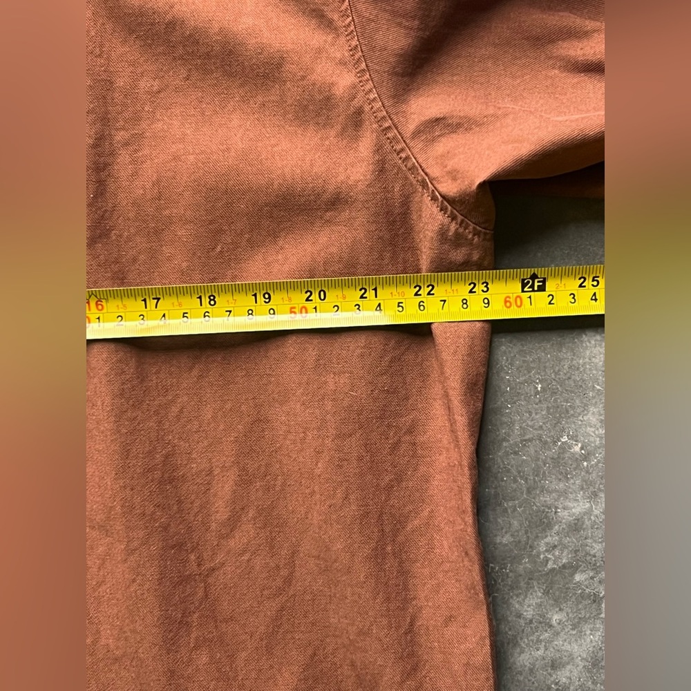 COS Relaxed Brushed Cotton-Blend button up shirt in rust Size XL - Picture 6 of 9